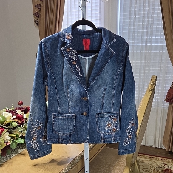 Very Vera Jackets & Blazers - Embellished Denim Jacket